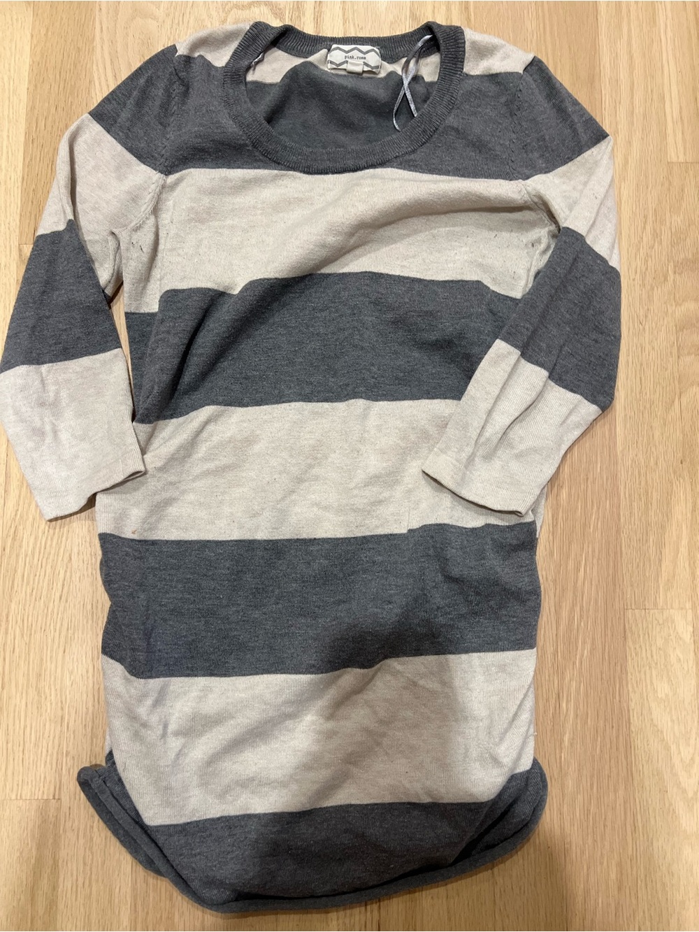 Pink Rose Wide Stripe Knit maternity sweater